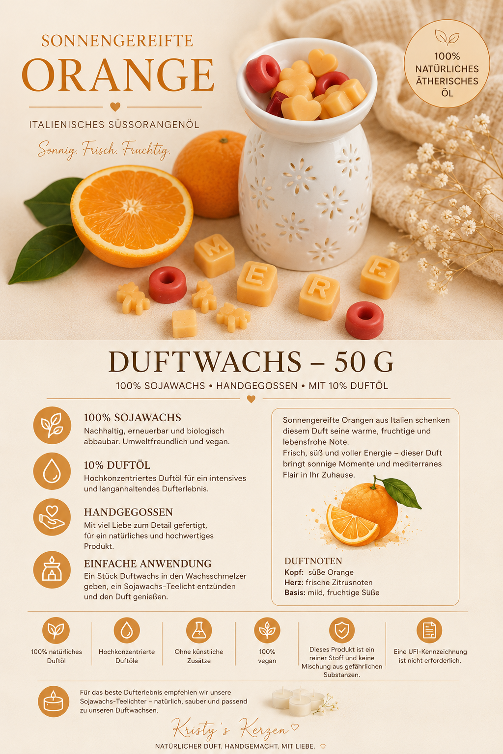 Duftwachs aus Sojawachs- 50g