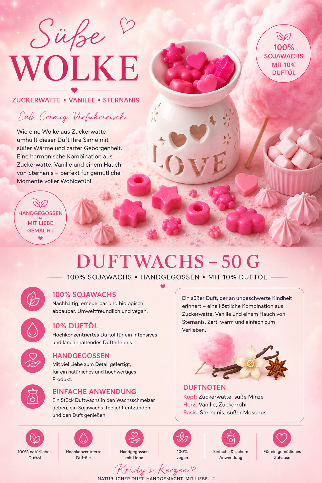 Duftwachs aus Sojawachs- 50g