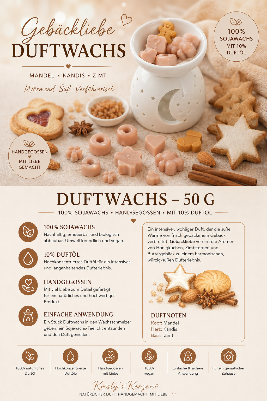 Duftwachs aus Sojawachs- 50g