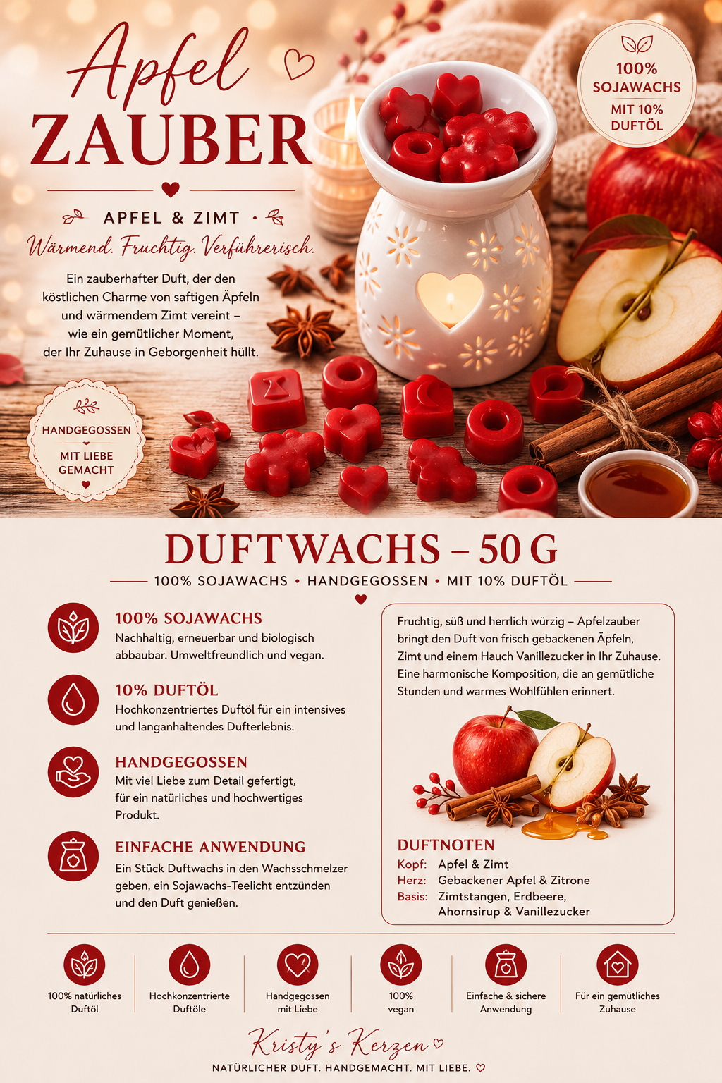 Duftwachs aus Sojawachs- 50g