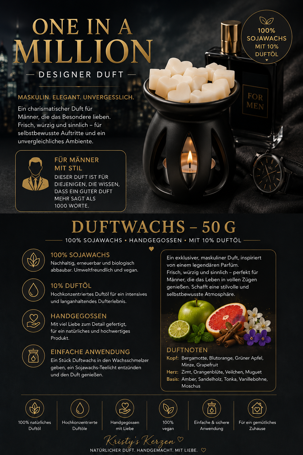Duftwachs aus Sojawachs- 50g