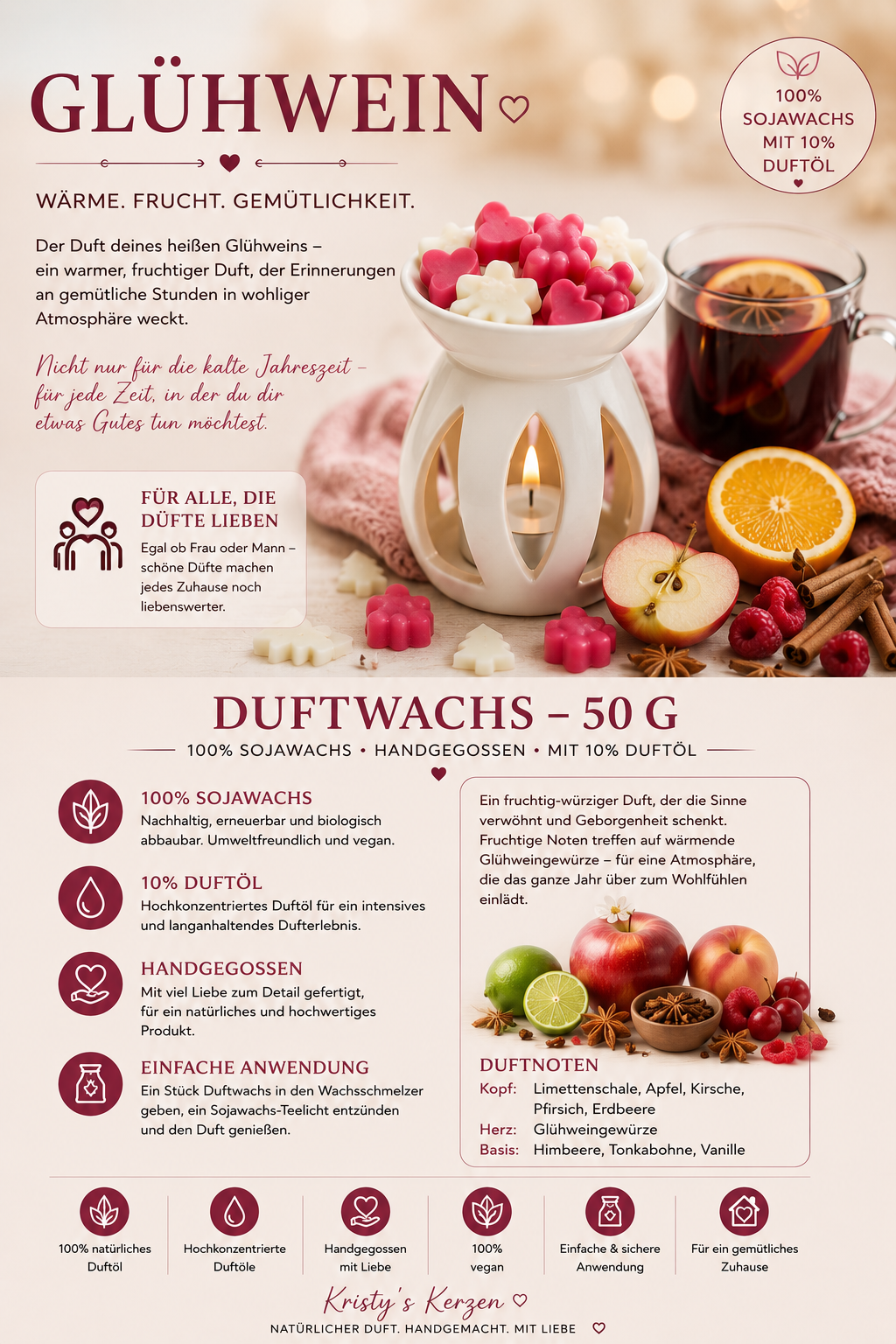 Duftwachs aus Sojawachs- 50g