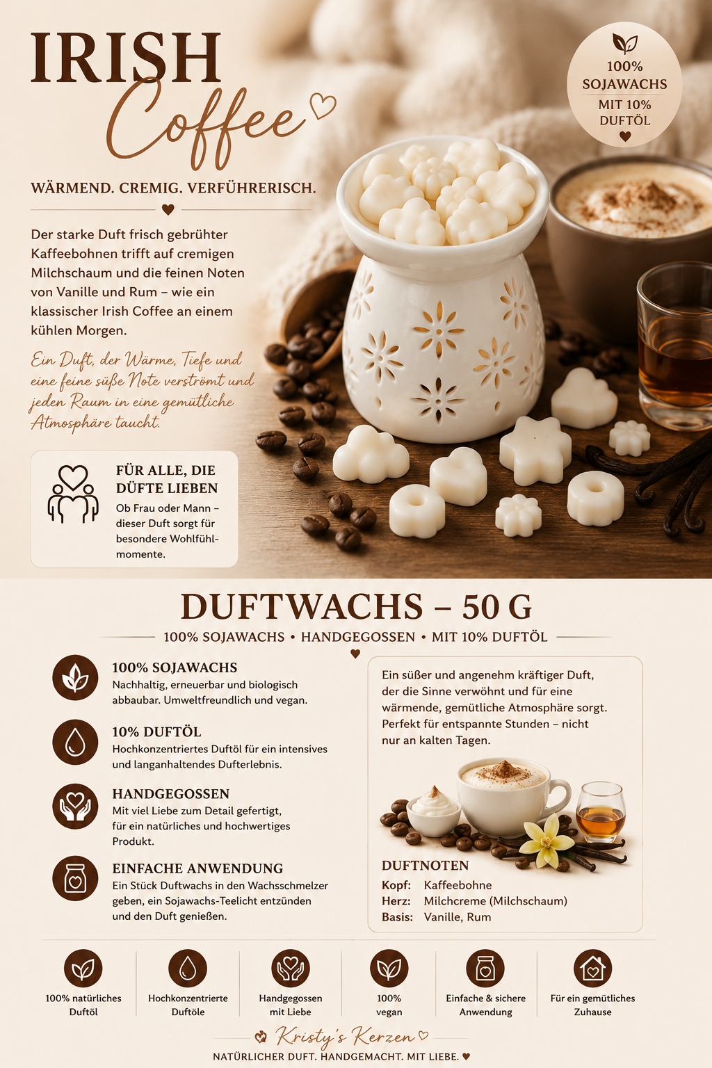 Duftwachs aus Sojawachs- 50g