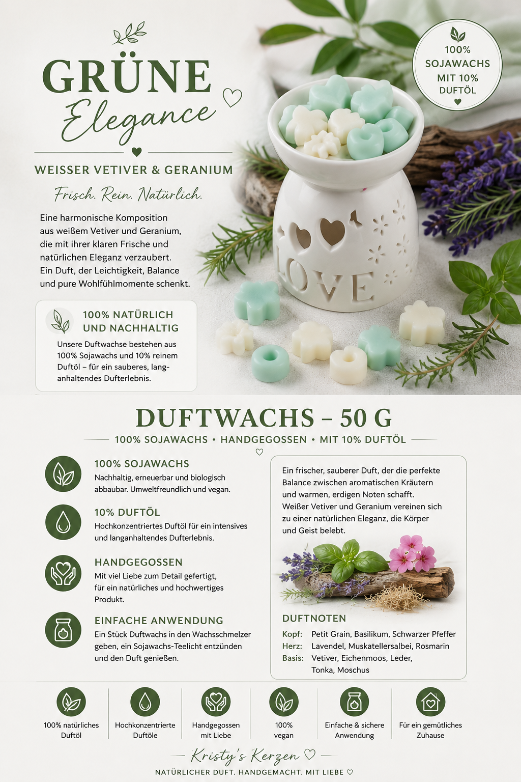 Duftwachs aus Sojawachs- 50g