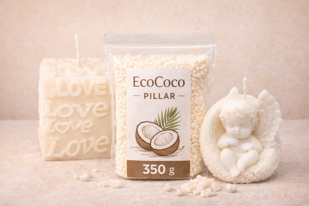 EcoCoco Pillar Kokoswachs – für Formkerzen