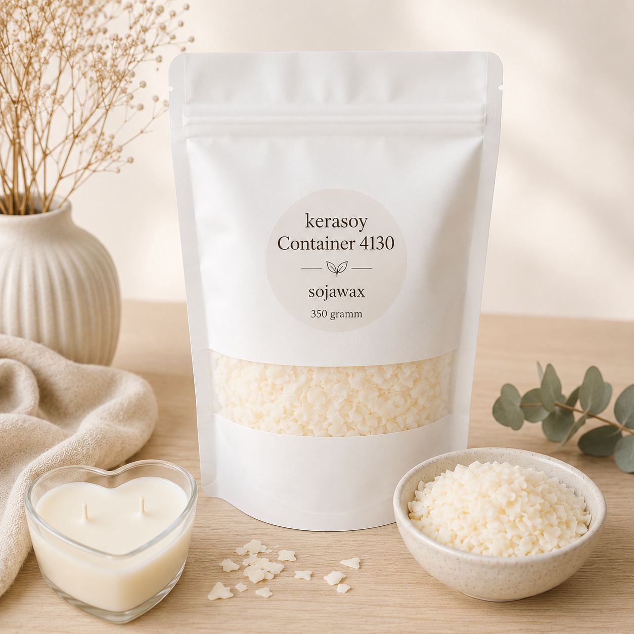 KeraSoy Container 4130 – Hochwertiges Sojawachs für Container- & Gläserkerzen
