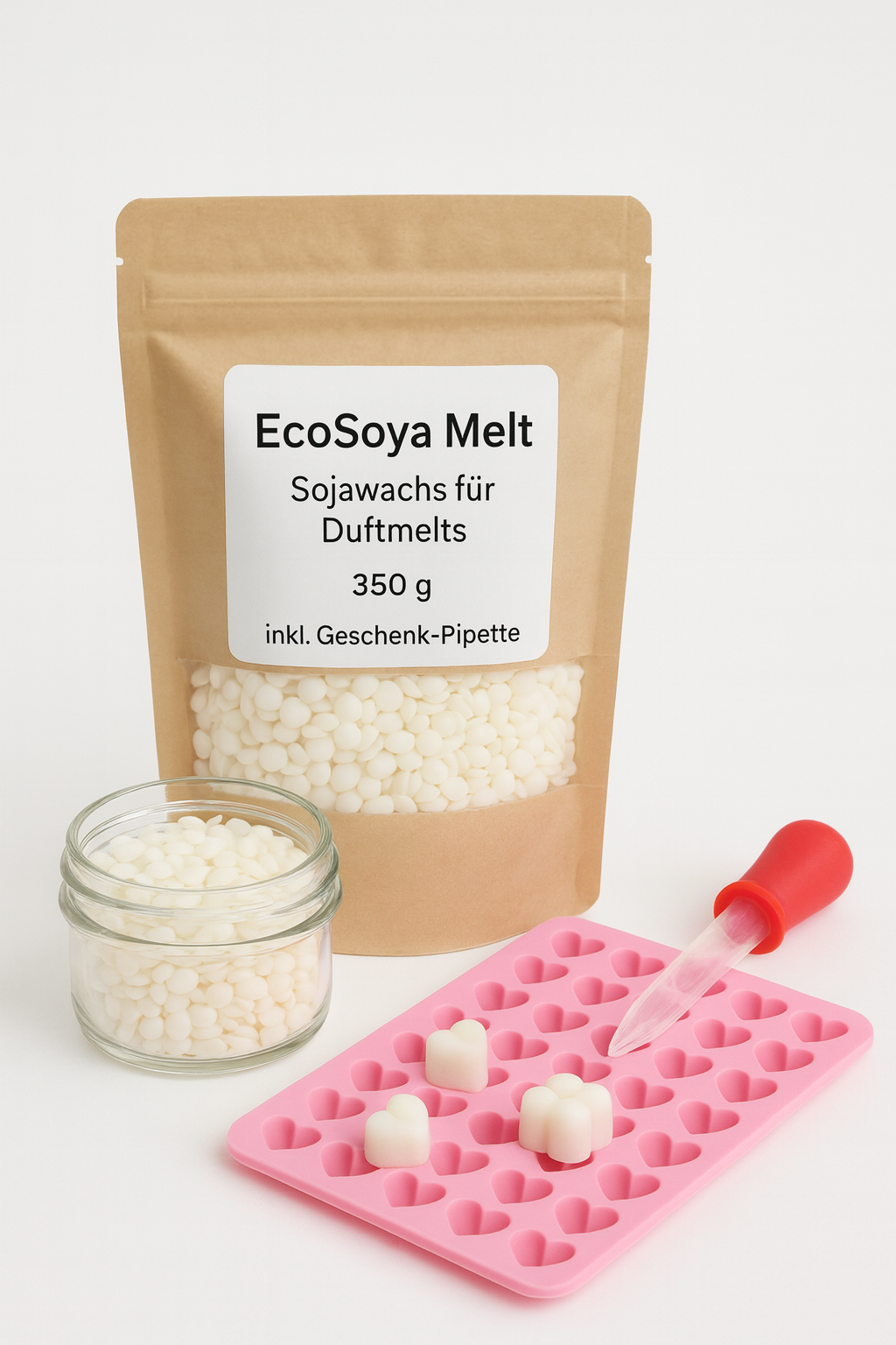 EcoSoya Melt-Sojawachs für Duftmelts ( inkl. Geschenk-Pipette)