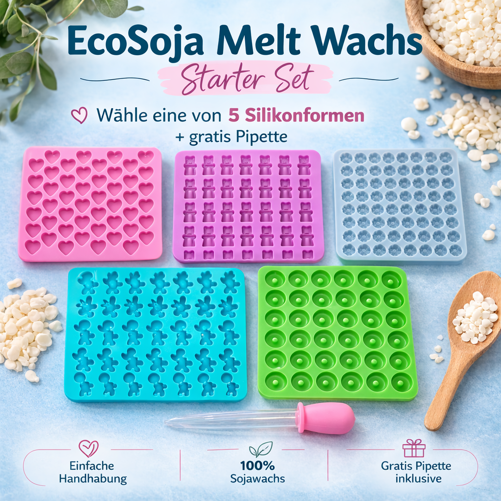 EcoSoya Melt-Sojawachs für Duftmelts ( inkl. Geschenk-Pipette)