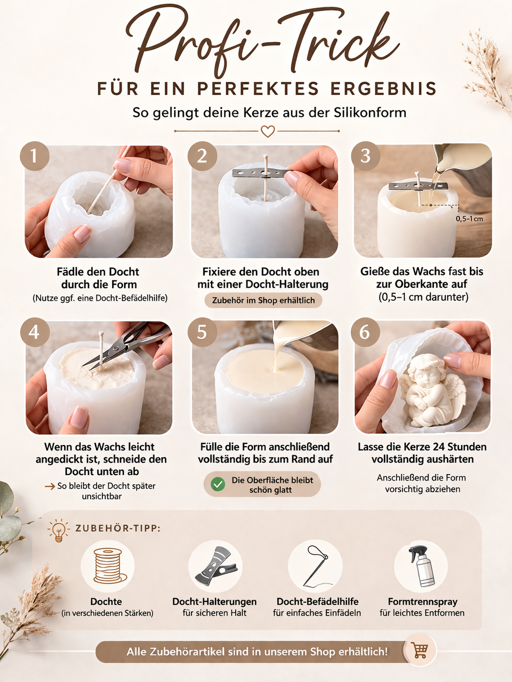 Silikonform sitzender Engel – für Kerzen & DIY Projekte