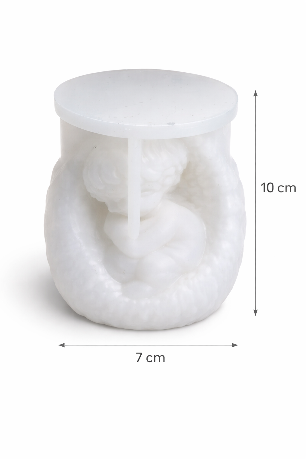 Silikonform sitzender Engel – für Kerzen & DIY Projekte
