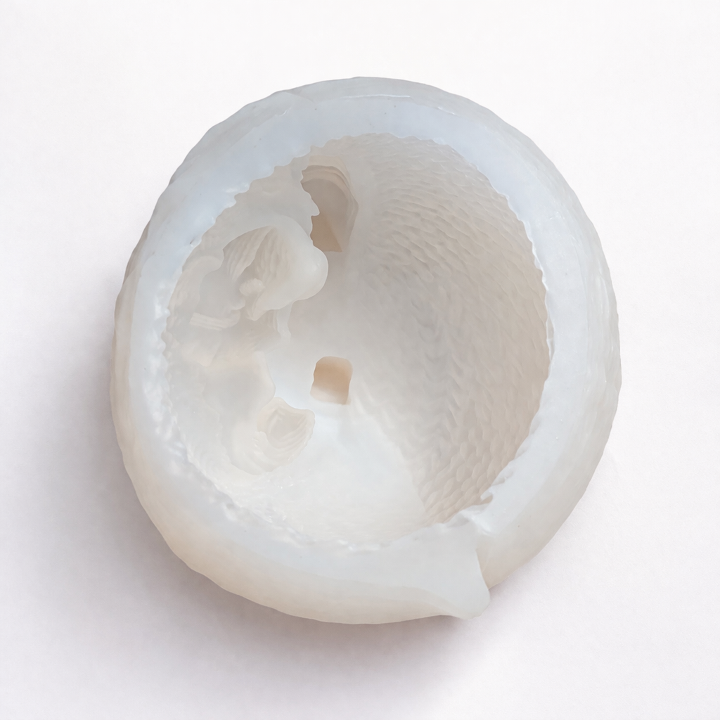 Silikonform sitzender Engel – für Kerzen & DIY Projekte